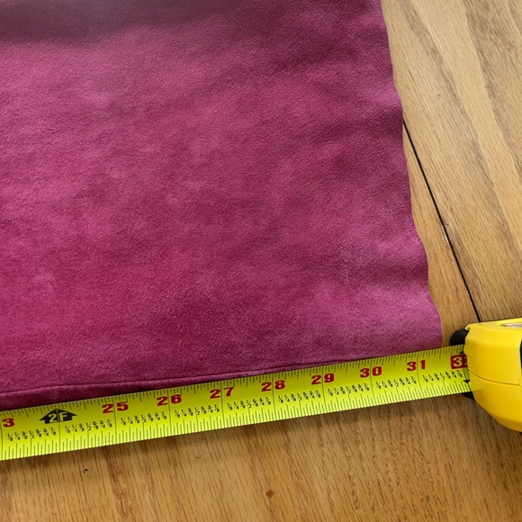 Moda International Y2K Christie Fit Retro Pink 100% Leather Flare Leg Pants 6 - Picture 8 of 9